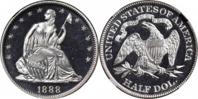 1888 Liberty Seated Half Dollar. Classic Liberty Era Label. Proof-68 Ultra Cameo (NGC).

The incredible surfaces of this 1888 half dollar are as bri...