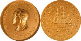 1933 Franklin Delano Roosevelt First Inaugural Medal. U.S. Mint Issue. Dusterberg-OIM 8B76, MacNeil-FDR 1933-3. Bronze. Plain Edge. MS-69 (NGC).

76...