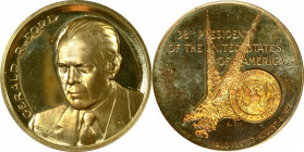 1974 Gerald R. Ford Inaugural Medal. By Mico Kaufman and Frank Eliscu, Struck by Medallic Art Co. Dusterberg-OIM 19G32, MacNeil-GRF 1974-2. Cameo Proo...