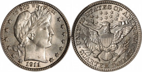1911-S Barber Quarter. MS-65 (PCGS).

This brilliant, satiny Gem would make an equally impressive addition to a high grade mintmarked type set or sp...