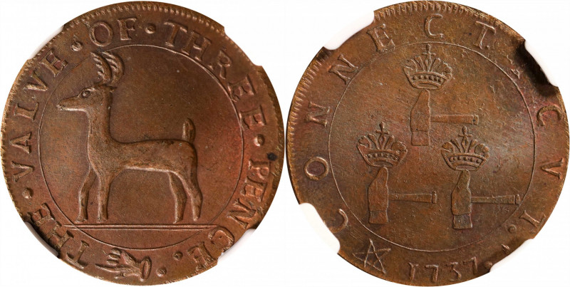 "1737" (1860s) Higley Copper. Bolen Copy. Musante JAB-10, Kenney-4, W-14270. THE...