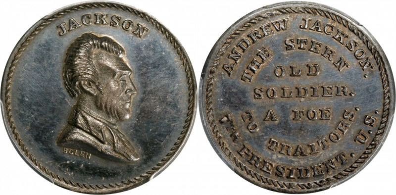 Undated (ca. 1867) Jackson / The Stern Old Soldier Medal. By John Adams Bolen. M...