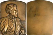 Undated Portrait Plaque of Augustus Saint-Gaudens. Uniface. By C. Warner Williams. Unsigned, Struck by Medallic Art Co. Bronze. MS-64 (NGC).

65 mm ...