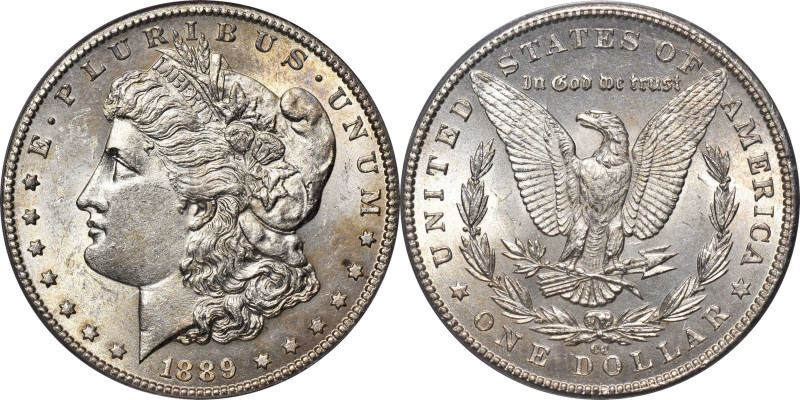1889-CC Morgan Silver Dollar. MS-61 (PCGS). OGH.

An exceptional example of on...