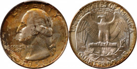 1951-D Washington Quarter. MS-67+ (PCGS). CAC.

A beautiful Superb Gem with abundant antique-lime-gold color over the obverse and just a dusting of ...