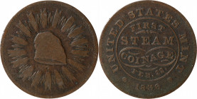 1836 First Steam Coinage Medal. Original Feb. 22 Date. By Christian Gobrecht. Julian MT-20. Copper. Good, Granular.

28 mm. Evenly toned ruddy-brown...