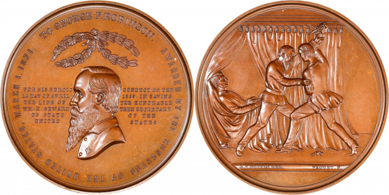 "1871" (1873) George F. Robinson Medal. By Anthony C. Paquet. Julian PE-27. Bron...