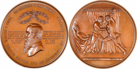 "1871" (1873) George F. Robinson Medal. By Anthony C. Paquet. Julian PE-27. Bronze. Mint State.

77 mm. Choice save for a few wispy faint carbon fle...