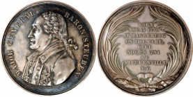 "1794" (1878) Major General Baron Von Steuben Medal. By F.B. Smith. Julian PE-32. Silver. Mint State.

52 mm. 54.15 grams. A richly original example...