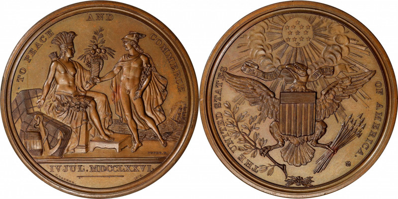 "1776" (1876-1904) United States Diplomatic Medal. U.S. Mint Copy Dies by Charle...