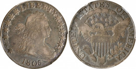 1806/5 Draped Bust Half Dollar. O-101, T-6. Rarity-3. Large Stars. VF-20 (PCGS).

The obverse die from which this variety was struck was a leftover ...