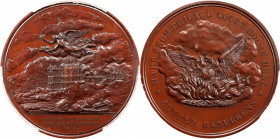 "1871" (ca. 1872) Chicago Fire Commemorative Medal. By William Barber. Julian CM-13. Bronze. MS-64 (PCGS).

51 mm. Beautiful mahogany-brown surfaces...