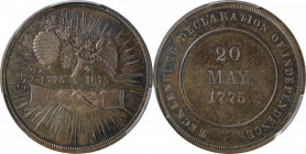 1875 Mecklenburg Centennial Medal. By William Barber. Julian CM-28, Swoger-2a. Silver. MS-62 (PCGS).

30.5 mm. Solidly in the Mint State category, a...
