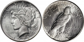 1922-S Peace Silver Dollar. MS-66 (PCGS).

Remarkable quality and eye appeal in an example of this often poorly produced and/or noticeably abraded i...