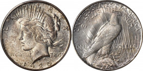 1925-S Peace Silver Dollar. MS-65 (PCGS).

Gem Uncirculated 1925-S Peace dollars are seldom offered and this handsome coin is sure to see spirited b...