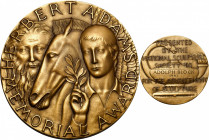 1961 National Sculpture Society Herbert Adams Memorial Award. By Thomas Gaetano LoMedico, Struck by Medallic Art Co. Golden Bronze. Choice Mint State....