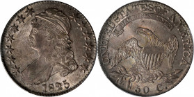 1825 Capped Bust Half Dollar. O-102. Rarity-2. MS-62 (PCGS). CAC.

A wonderfully original example with pretty champagne-pink and pale gold highlight...