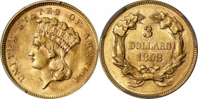 1858 Three-Dollar Gold Piece. MS-61 (PCGS).

A seldom offered Uncirculated example of this low mintage early three-dollar gold issue from the Philad...