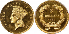 1862 Three-Dollar Gold Piece. JD-1, the only known dies. Rarity-6+. Proof-65 Deep Cameo (PCGS). CAC.

Here is a visually stunning specimen, as well ...