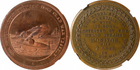 "1862" Battle Between the Monitor and Merrimac Medal. By George Hampden Lovett. Schenkman-MM4. Copper. MS-65 RB (NGC).

31 mm. Exceptional quality f...