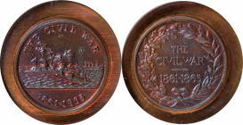 "1861-1865" Battle Between the Monitor and Merrimac Medalet. Copper. MS-66 RB (NGC).

18 mm, die face, struck on a 21 mm planchet. Obv: Battle scene...