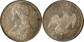1838 Capped Bust Half Dollar. Reeded Edge. HALF DOL. GR-9. Rarity-3. AU-58 (PCGS).

First of only two Philadelphia Mint Lettered Edge half dollar is...