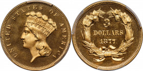 1877 Three-Dollar Gold Piece. JD-1, the only known dies. Rarity-6+. Proof-66+ Deep Cameo (PCGS).

Here is an amazing, premium Deep Cameo Gem example...