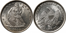1843-O Liberty Seated Half Dollar. WB-7. Rarity-3. MS-62 (PCGS).

Brilliant surfaces support a sharp strike and intense satin-white luster. The 1843...