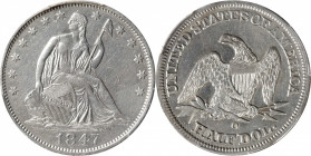 1847-O Liberty Seated Half Dollar. WB-7. Rarity-5. Repunched Mintmark. VF Details--Filed Rims (PCGS).

PCGS# 6259.

From the Abigail Collection, P...