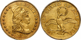 1795 Capped Bust Right Half Eagle. Small Eagle. BD-1. Rarity-5. AU-58 (PCGS).

A sharply struck, near-fully lustrous example of this significant fir...