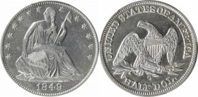 1849-O Liberty Seated Half Dollar. WB-13. Rarity-3. AU Details--Cleaned (PCGS).

PCGS# 6263.

From the Abigail Collection, Part II.

Estimate: $...