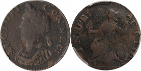1787 Connecticut Copper. Miller 7-I, W-2830. Rarity-5+. Mailed Bust Left, Hercules Head. VF Details--Environmental Damage (PCGS).

Quite pleasing ov...