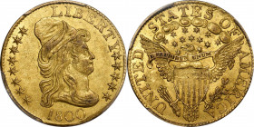 1800 Capped Bust Right Half Eagle. BD-5. Rarity-3+. Blunt 1. AU-58 (PCGS). CAC.

Every bit as original as the AU-58+ offered above, this 1800 half e...