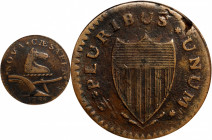 1788 New Jersey Copper. Maris 67-v, W-5510. Rarity-1. Head Right, Brushed Mane. VF-20 (PCGS). OGH.

Well struck in general on a nice round planchet,...