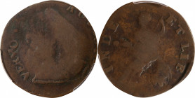 1788 Vermont Copper. RR-30, Bressett 23-S, W-2225. Rarity-6-. Bust Right, Backward C in AUCTORI. Fine-12 (PCGS).

Exceptionally nice, medium copper ...
