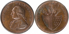 Undated (1795) Washington Liberty and Security Penny. Musante GW-45, Baker-30E, W-11055. Copper. ASYLUM Edge, Corded Outer Rims. MS-64 RB (PCGS).

A...