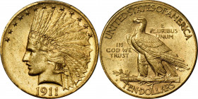 1911-D Indian Eagle. MS-62 (PCGS).

This is a lovely and significant MS-62 example of one of the most challenging Indian eagles. Brightly lustrous w...