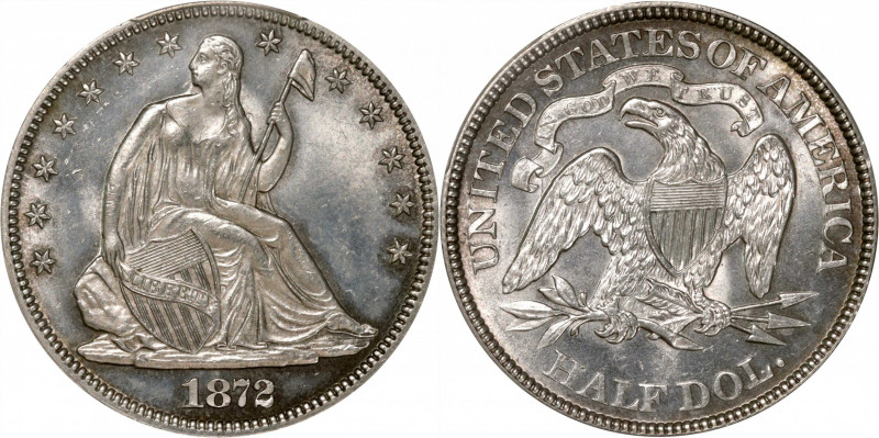 1872 Liberty Seated Half Dollar. WB-101. MS-62 (PCGS).

An issue that is readi...