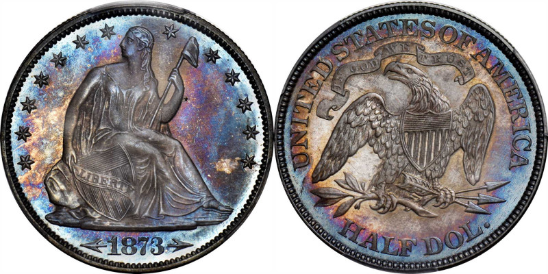 1873 Liberty Seated Half Dollar. Arrows. Proof-66 (PCGS).

Glorious premium Ge...