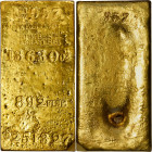 Kellogg & Humbert Assayers Gold Ingot. Serial No. 957. 136.30 Ounces, .892 fine. $2,513.27 Contemporary Value. From the S.S. Central America Treasure....
