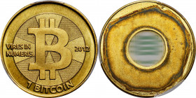 2012 Casascius 1 Bitcoin (BTC). Brass. Unloaded (Redeemed). Firstbits 1CsunAuQ. Series 2. 28.5 mm. MS-66 (PCGS).

An important artifact from the ear...