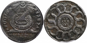 1787 Fugio Cent. Pointed Rays. Newman 15-H, W-6890. Rarity-4. UNITED STATES, 4 Cinquefoils. EF Details--Altered Surfaces (PCGS).

140.4 grains. Glos...