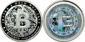 2013 Lealana 0.1 Bitcoin (BTC). Silver. Loaded (Unredeemed). Firstbits 1BTCM9ir. Serial No. 24. Black Address, Serialized. 25 mm. Proof-70 Deep Cameo ...