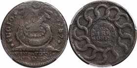 1787 Fugio Cent. Pointed Rays. Newman 18-X, W-6965. Rarity-6+. STATES UNITED, 4 Cinquefoils. VF Details--Environmental Damage (PCGS).

168.2 grains....