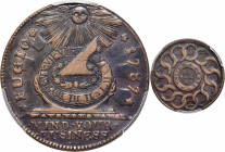 1787 Fugio Cent. Pointed Rays. Newman 21-I, W-7010. Rarity-4. UNITED STATES, 4 Cinquefoils. EF-40 (PCGS).

156.0 grains. An impressive EF example of...