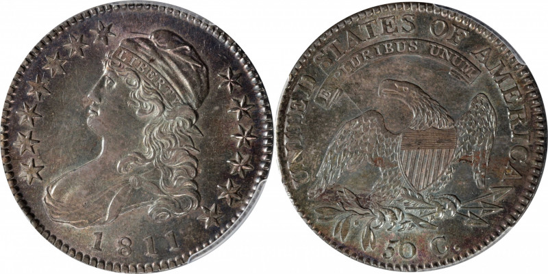 1811 Capped Bust Half Dollar. O-109. Rarity-3. Small 8. MS-62 (PCGS).

Iridesc...