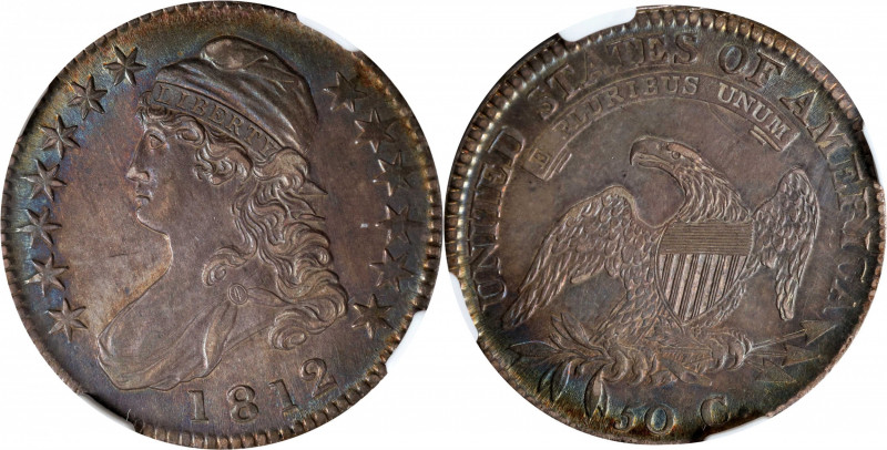 1812 Capped Bust Half Dollar. O-103. Rarity-1. AU-58 (NGC).

Lustrous, origina...