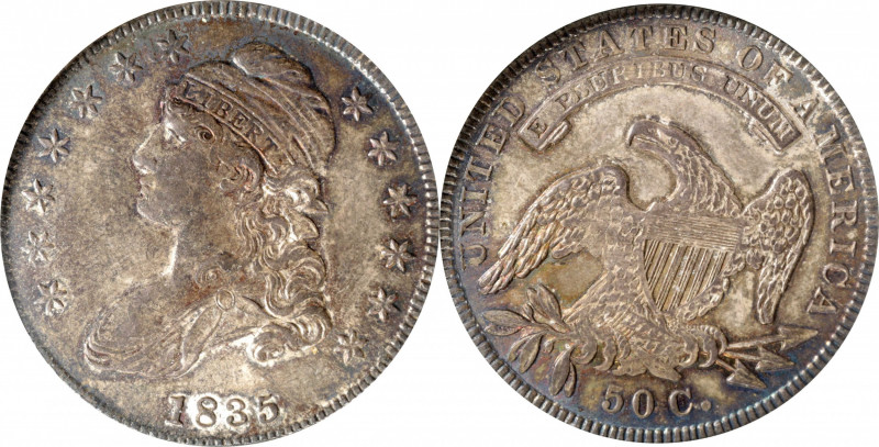 1835 Capped Bust Half Dollar. O-103. Rarity-2. MS-62 (NGC). OH.

Undeniably or...