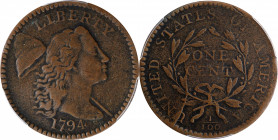1794 Liberty Cap Cent. S-43. Rarity-2. Head of 1794. EF Details--Environmental Damage (PCGS).

This aesthetically pleasing EF has much to offer the ...