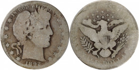 1892-O Barber Half Dollar. Lawrence-101, FS-501. Micro O. Fair-2 (PCGS).

A fully original piece with light to medium silver-gray patina engaging th...